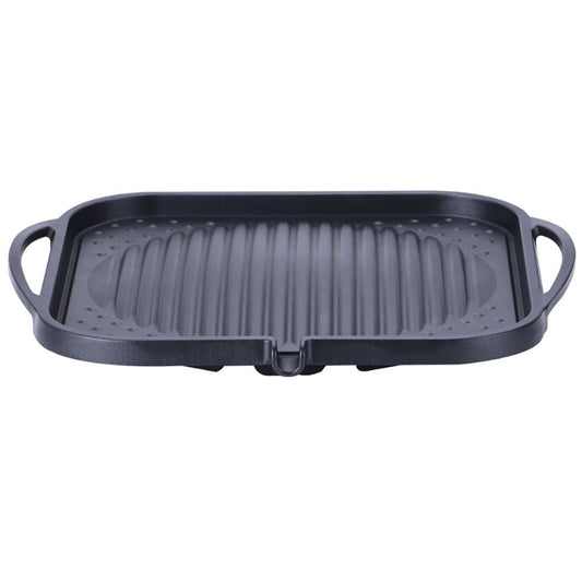 Kitchen Flower Nonstick Korean BBQ Black Square Grill Pan 30cm