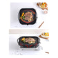 Kitchen Flower Nonstick Korean BBQ Black Square Grill Pan 30cm