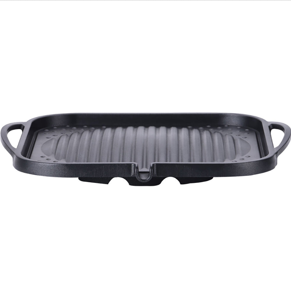 Kitchen Flower Nonstick Korean BBQ Black Square Grill Pan 30cm