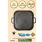 New Picnic Korean BBQ Nonstick Cerastone Marble Grill Pan Roaster for Grilling indoor or outdoor (Square)