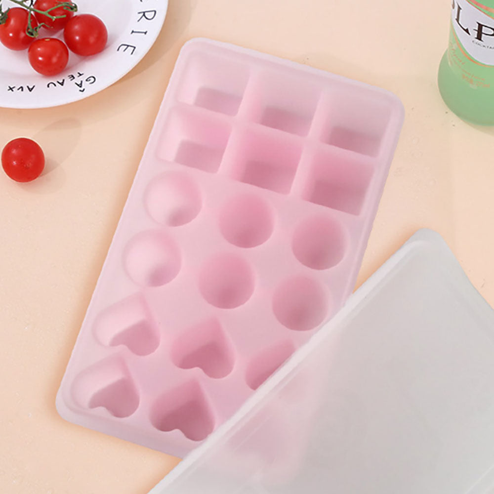 Silicone Ice Cube Tray Ice Cube Maker Cube Molds with Lid Sanitary