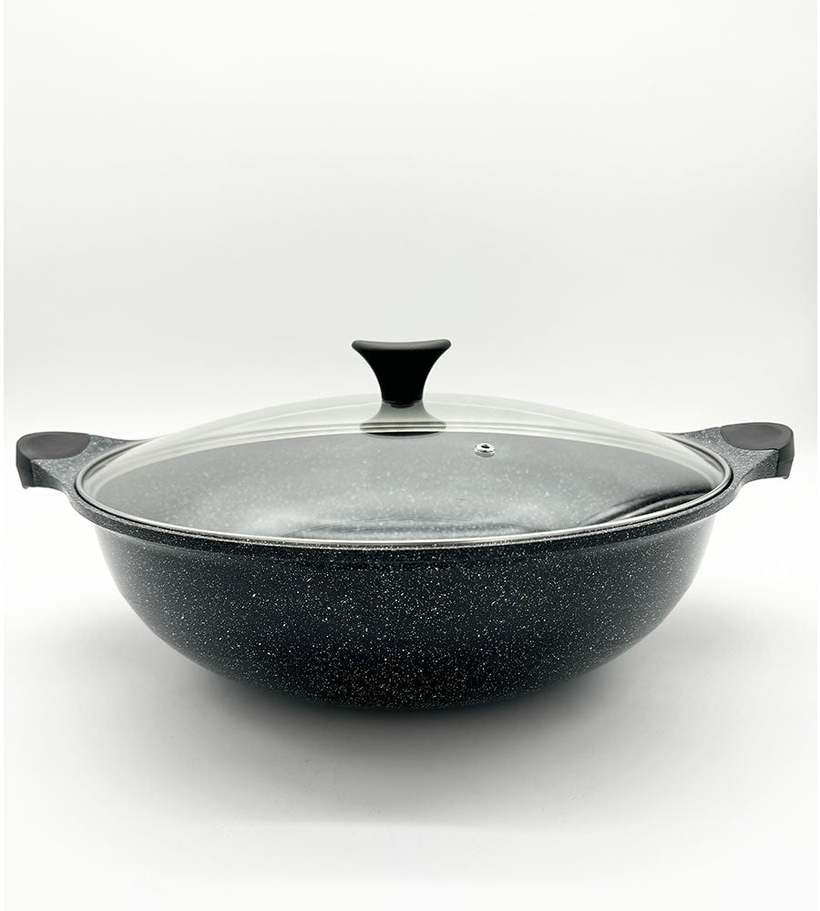 Dream Chef Two Handle Marble Wok Pan