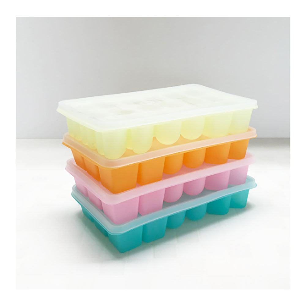 Pamire Ice Cube Trays with Lids, Silicone Shaped Ice Cube Mold, 18