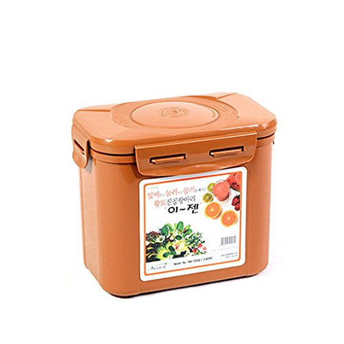 Ejen, E-jen, Kimchi Container, Fermentation Container, Brown, Korean, No smell, Container, Kitchen, Cookware, Perfeckitchenco, Pickled, dishwasher safe, freezer safe, microwave safe, Kimchi, 1.7L, Brown, Mud