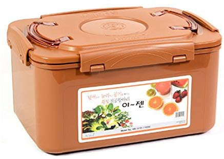 Ejen, E-jen, Kimchi Container, Fermentation Container, Brown, Korean, No smell, Container, Kitchen, Cookware, Perfeckitchenco, Pickled, dishwasher safe, freezer safe, microwave safe, Kimchi, 11L, Brown, Mud, Storage, Plastic