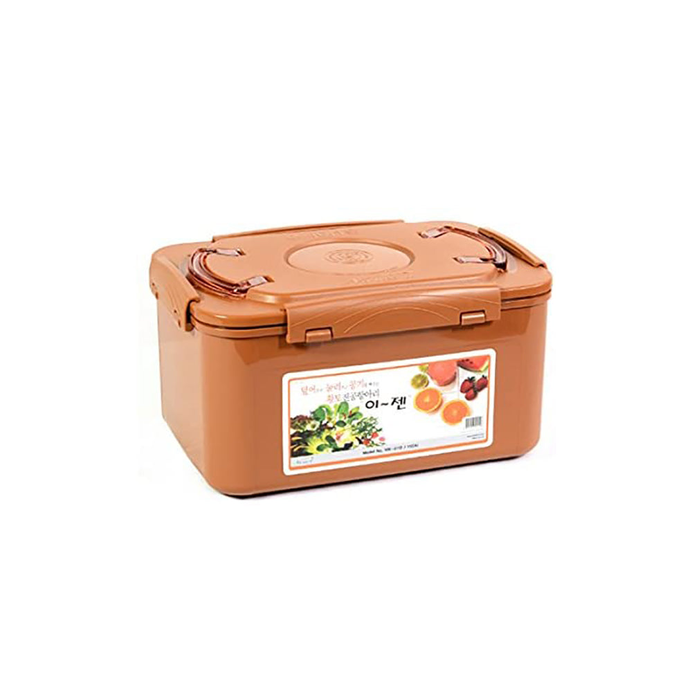 Ejen, E-jen, Kimchi Container, Fermentation Container, Brown, Korean, No smell, Container, Kitchen, Cookware, Perfeckitchenco, Pickled, dishwasher safe, freezer safe, microwave safe, Kimchi, 11L, Brown, Mud, Storage, Plastic