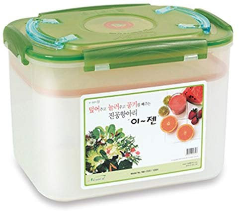 Ejen, E-jen, Kimchi Container, Fermentation Container, Brown, Korean, No smell, Container, Kitchen, Cookware, Perfeckitchenco, Pickled, dishwasher safe, freezer safe, microwave safe, Kimchi, Green, Clear, Storage, Plastic, 12L, 3.1 gallon