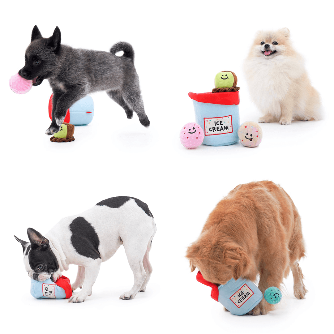 Ice Cream, Scoop, Set. Blinking, Light Up Toy, Dog, Cat, Toy, Ball, Pet Toy, Pet Supply, Dog Toys, Cat Toys, Interactive, Pack, Squeaky, Puppy, Cute