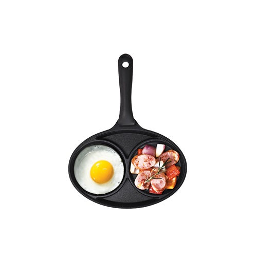 Fry Pan, Eggs, 2 Divider, Multi Divider, Breakfast. Non stick, Long lasting, Kitchen, Cook, Perfectkitchenco, Korea, Sauce Hole