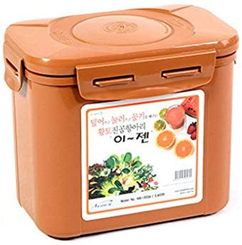 Ejen, E-jen, Kimchi Container, Fermentation Container, Brown, Korean, No smell, Container, Kitchen, Cookware, Perfeckitchenco, Pickled, dishwasher safe, freezer safe, microwave safe, Kimchi, 3.4L, Brown, Mud