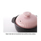Lucia Natural Glazed Ceramic Porcelain Cookware Hot Pot (Sugar Pink 1000ml)
