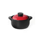 Heat Resistant Fine Porcelain Casserole/Clay Pot/Earthenware Pot (1600ml Red)