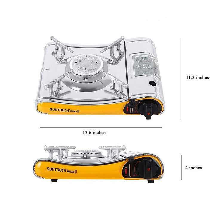 Gas stove, stainless steel, bbq, Barbeque, korean, suntouch, perfectkitchenco, plate, gas, portable, outdoor, indoor, yellow