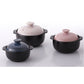 Lucia Natural Glazed Ceramic Porcelain Cookware Hot Pot (Vintage Blue 600ml)