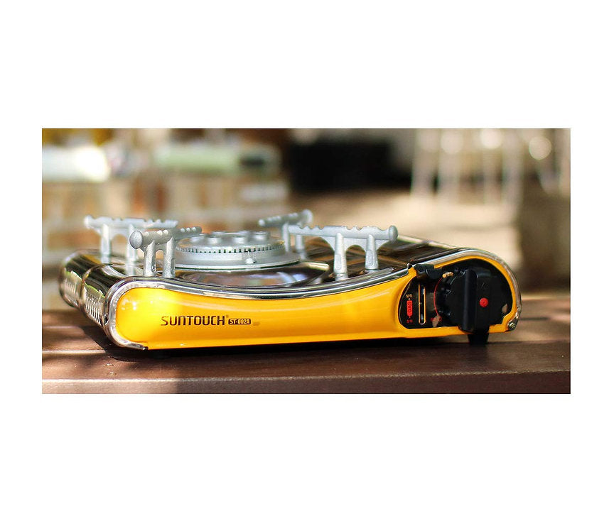 Gas stove, stainless steel, bbq, Barbeque, korean, suntouch, perfectkitchenco, plate, gas, portable, outdoor, indoor, yellow
