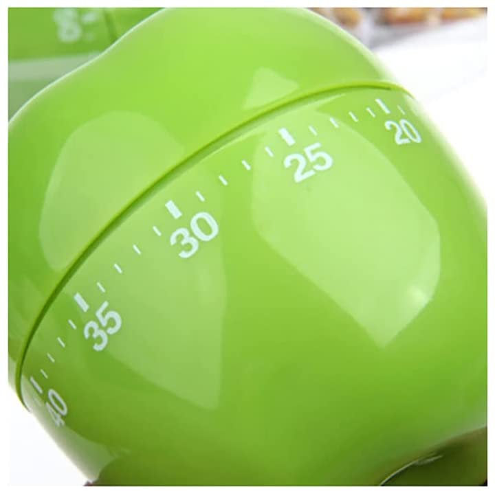 Kitchen, Cookware, Timer, Apple, Mechanical, Rotate, 60 Minutes