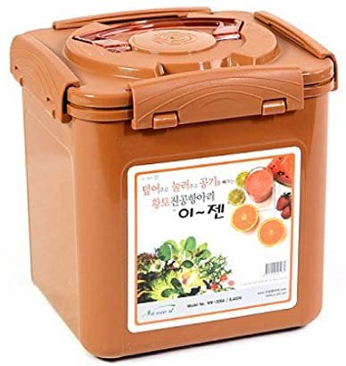 Ejen, E-jen, Kimchi Container, Fermentation Container, Brown, Korean, No smell, Container, Kitchen, Cookware, Perfeckitchenco, Pickled, dishwasher safe, freezer safe, microwave safe, Kimchi, 6.4L, Brown, Mud