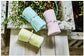 Korean Exfoliating Wave Shower Towel Washcloth Loofah Knitted with Crimped Yarn, Blue, Yellow, and Pink