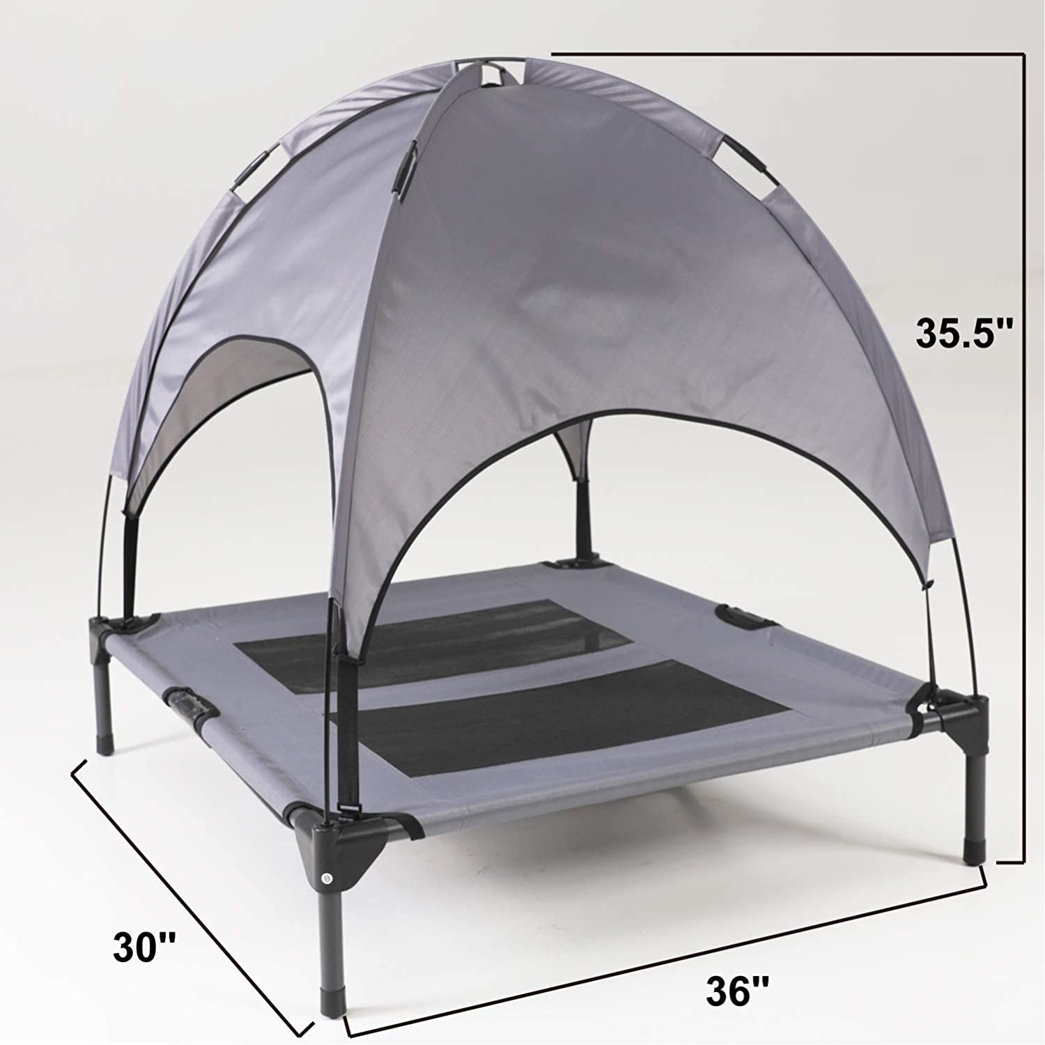 pet bed, pet supply. bed, tent, canopy, assembly, convenient, portable, comfortable, shade, large, medium, grey, mat, dog, cat, animal