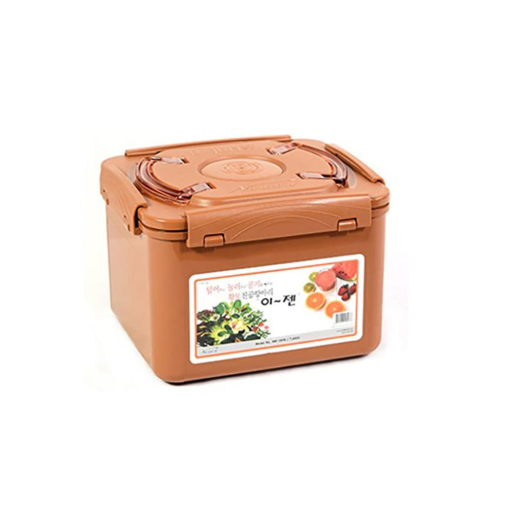 Ejen, E-jen, Kimchi Container, Fermentation Container, Brown, Korean, No smell, Container, Kitchen, Cookware, Perfeckitchenco, Pickled, dishwasher safe, freezer safe, microwave safe, Kimchi, 7.4L, Brown, Mud