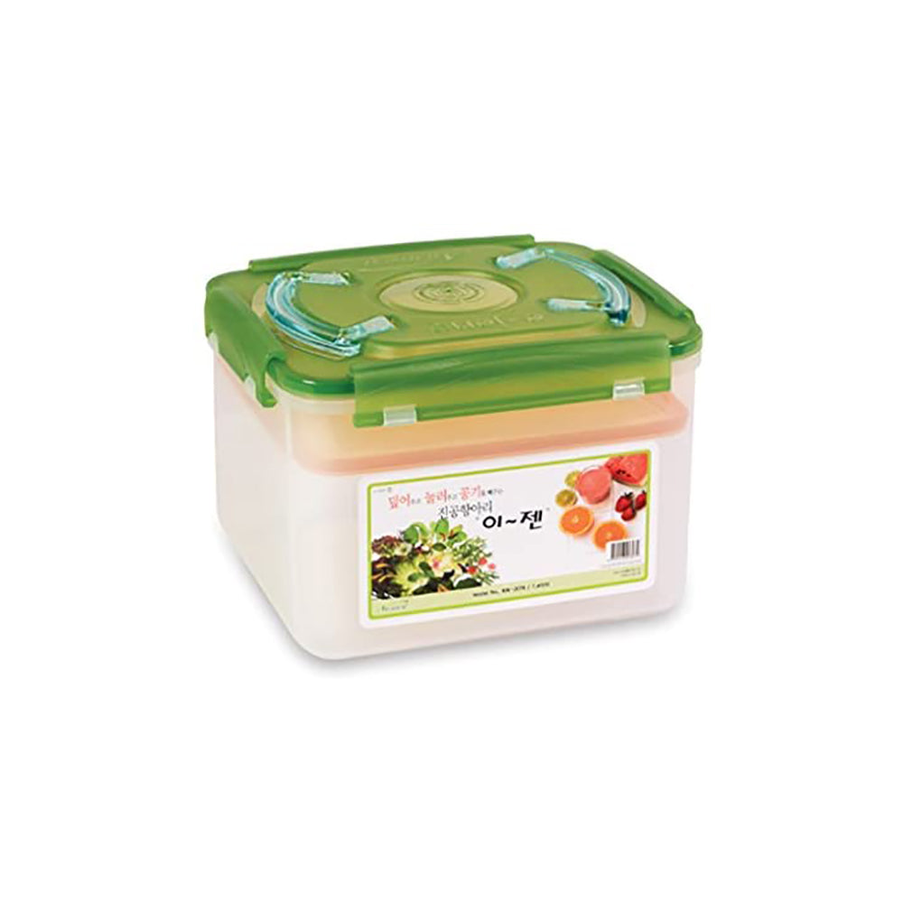 Ejen, E-jen, Kimchi Container, Fermentation Container, Brown, Korean, No smell, Container, Kitchen, Cookware, Perfeckitchenco, Pickled, dishwasher safe, freezer safe, microwave safe, Kimchi, Green, Clear, Storage, Plastic, 7.4, 1.9 gallon