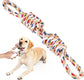 Pawfectpals Indestructible Tough Twisted Dog Chew Rope Toy Teething and Tug of War for Aggressive Chewers (Double Grip Loops and Knots)