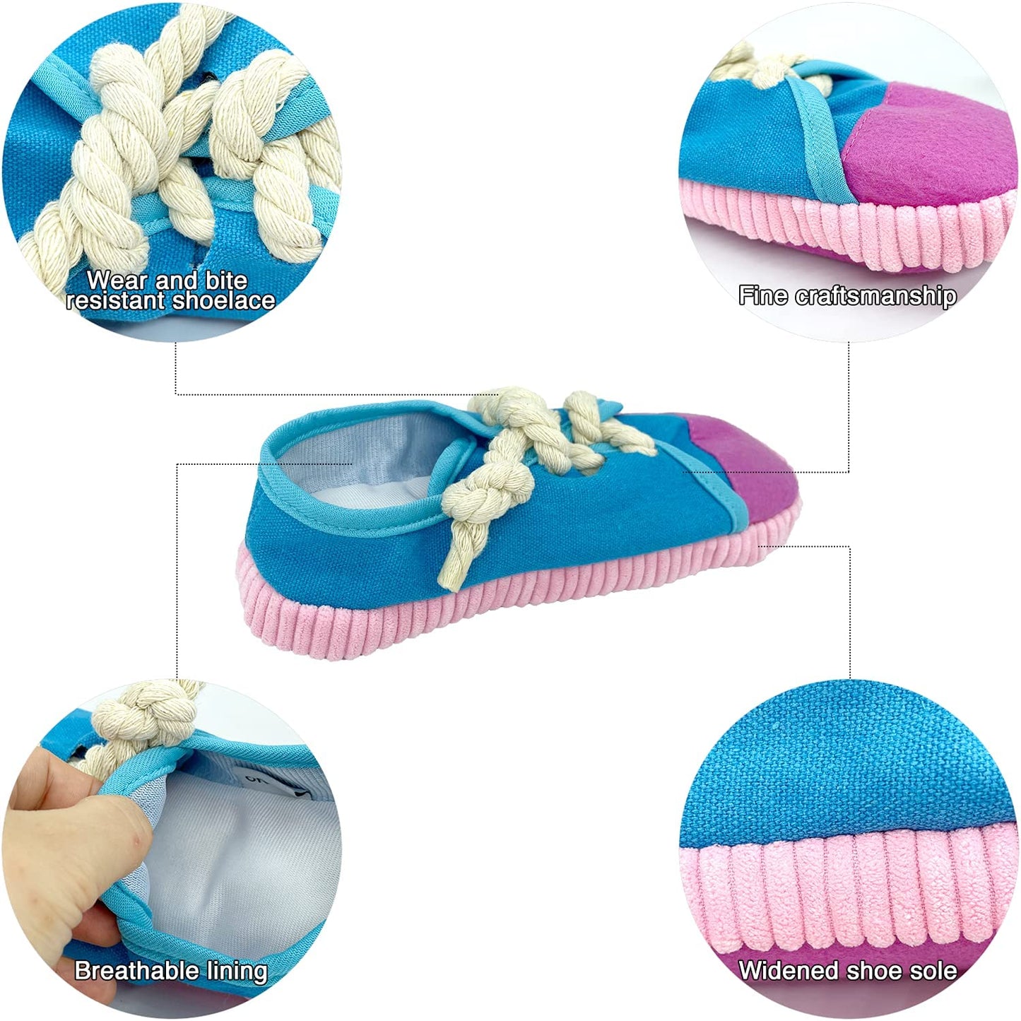 PawfectPals Interactive Squeaky Dog Shoe Toy Reduce Stress and Anxiety