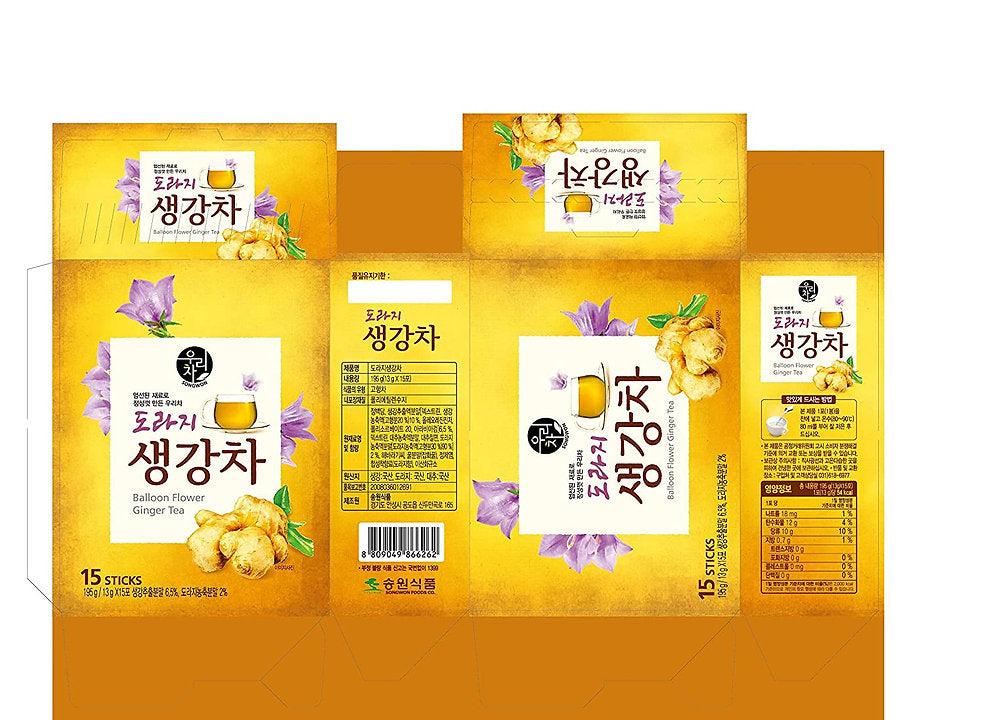 Songwon Balloon Flower Ginger Tea 210g 15T Bags