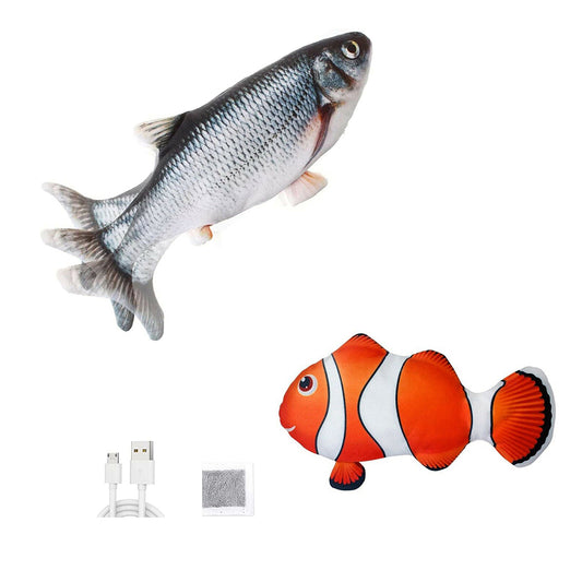 PawfectPals Interactive Touch Sensitive Fish Toy with Catnip (2 Pack)