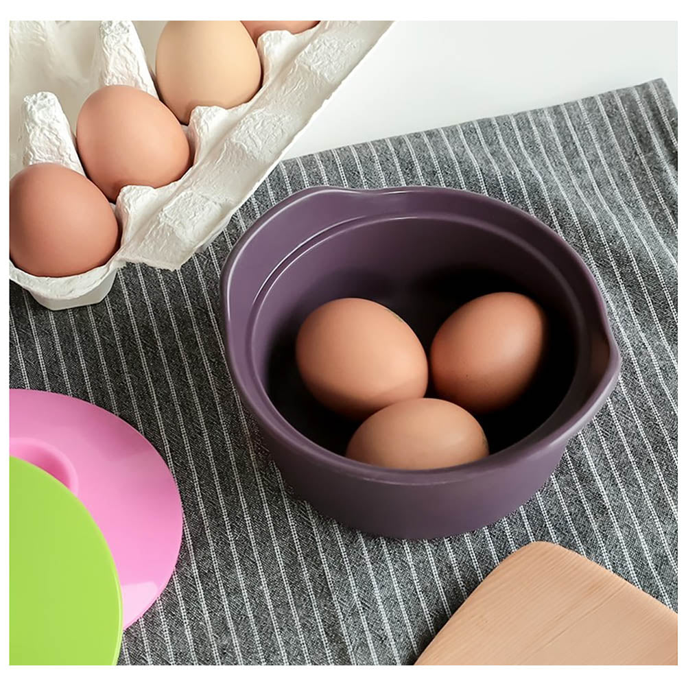 Pamire Silicone Microwave Egg Steaming Pot Steamer Egg Cooker (Purple)