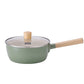Cookin IH Mood Induction Ceramic Sauce Pot with Wood Handle and Glass Lid 20cm