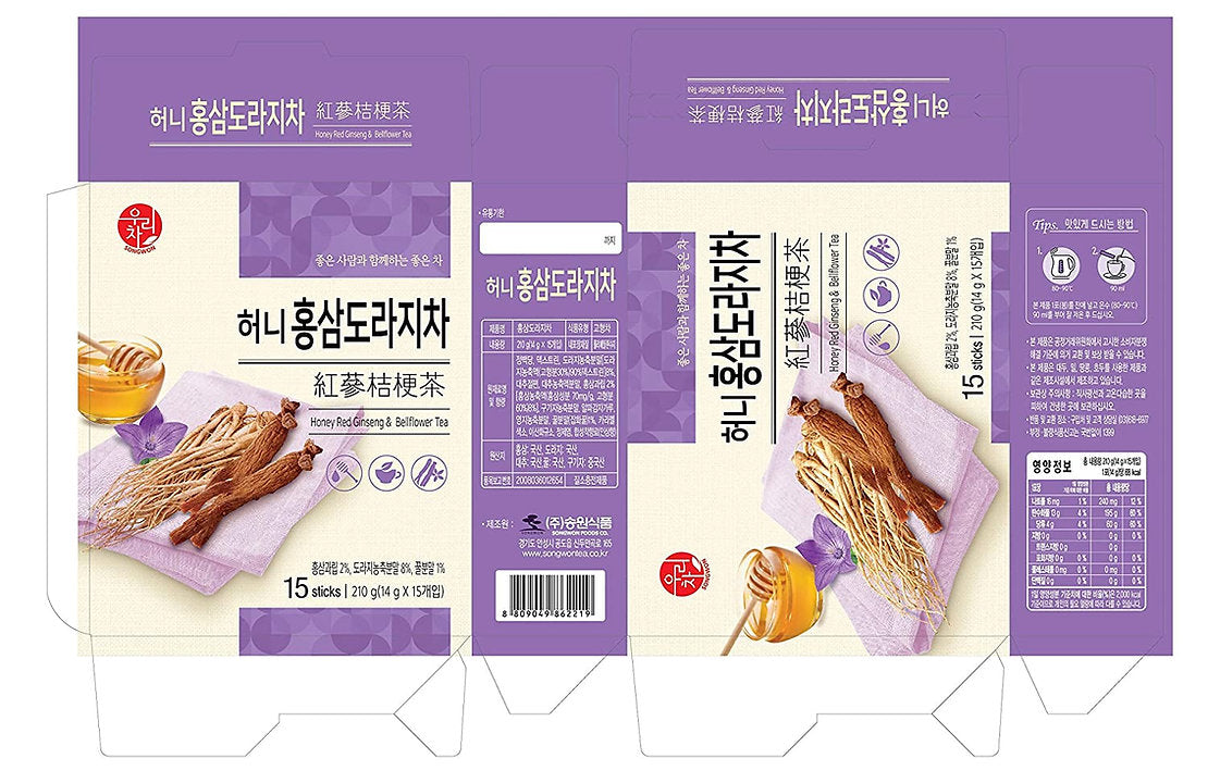 Songwon Honey Red Ginseng & Bellflower Tea 210g 15T Bags