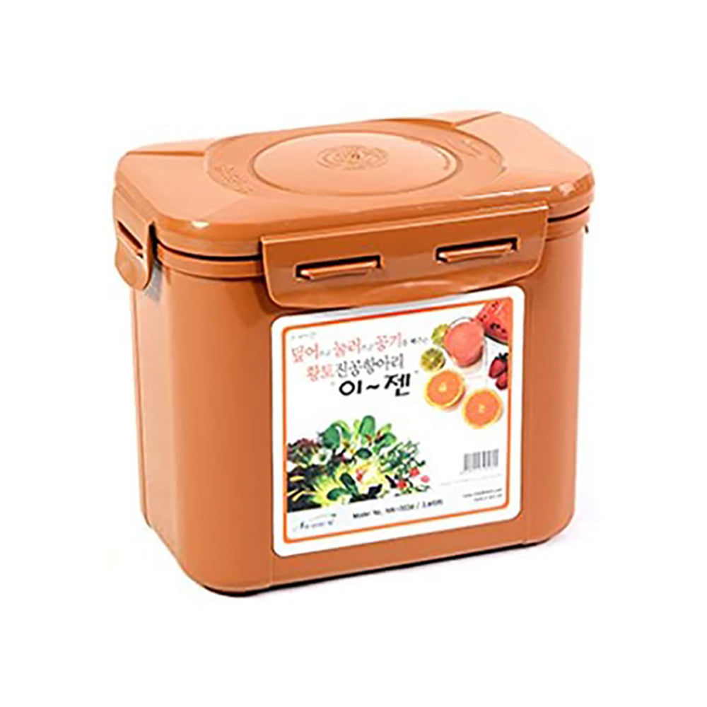 Ejen, E-jen, Kimchi Container, Fermentation Container, Brown, Korean, No smell, Container, Kitchen, Cookware, Perfeckitchenco, Pickled, dishwasher safe, freezer safe, microwave safe, Kimchi, 3.4L, Brown, Mud