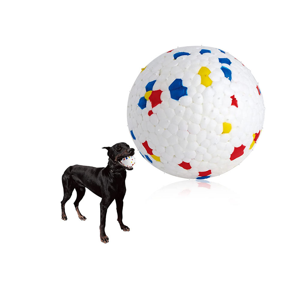 Pawfectpals Indestructible Toughest Bouncy Durable Bloom Ball for Aggressive Chewers, TPR Technology, Floating Rubber Ball, Easy to Clean, High Bounce Rate (Spotted)