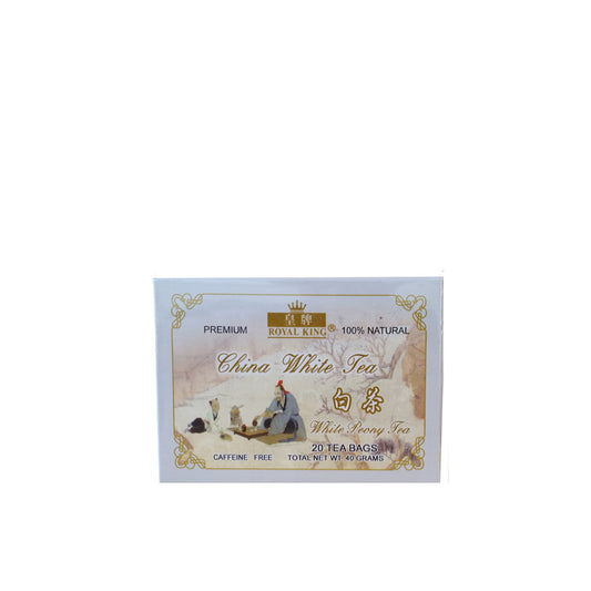 Royal King Chinese White Tea (Natural & Caffeine Free) 20 Tea Bags