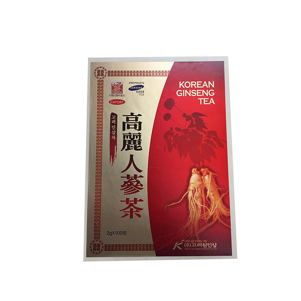 Korean Ginseng Tea - 100 Tea bags - Sealed in Wooden Case