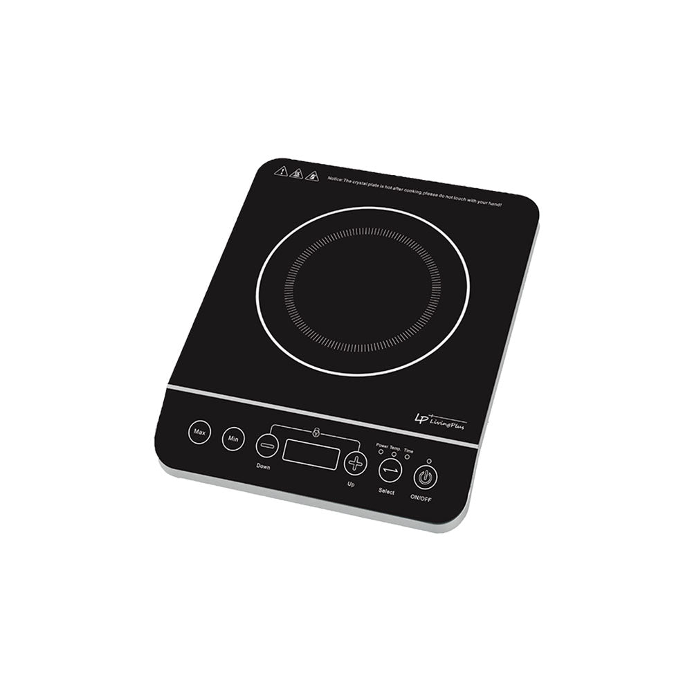 LP LIVING PLUS 1800W Electric Induction Cooktop Countertop Burner, 3 Hour Max Timer Setting, Auto shut off, Child safety lock