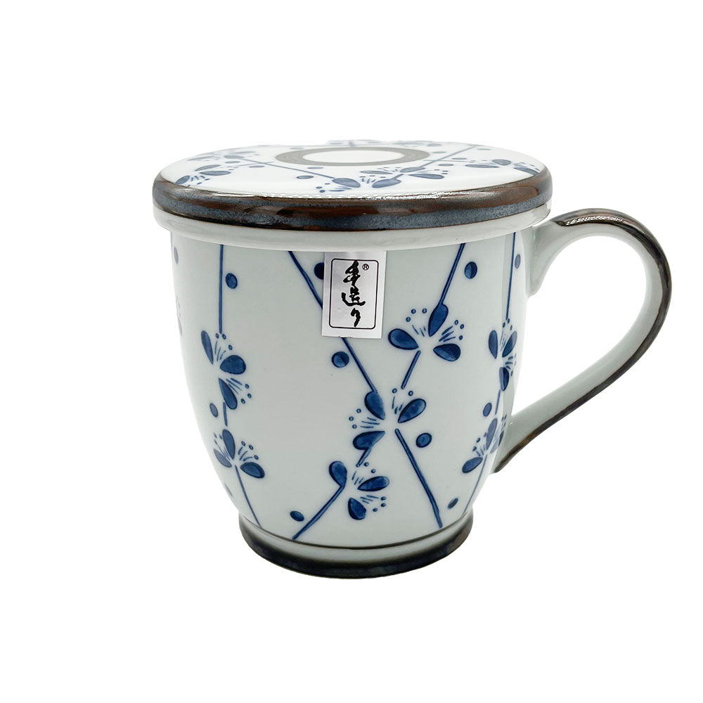 Green Tea Mug with Strainer and Cover