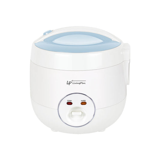 LP LIVING PLUS Electric Rice Cooker, Non stick, One Touch Button, with Steamer Tray, Measuring Cup and Rice Spoon (1.2L)