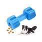 Pawfectpals Indestructible Dumbbell Dog Chew Toys for Aggressive chewers, Interactive Puzzle Treat Toy, Food Dispenser Feeder, Natural Rubber Bite Resistant for Healthy Teeth Dental Cleaning (Blue)